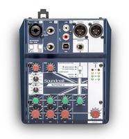 NOTEPAD 5: SMALL FORMAT ANALOG MIXING CONSOLE WITH USB I/O,1 MIC/LINE COMBO, 2 LINE, 2 RCA, USB